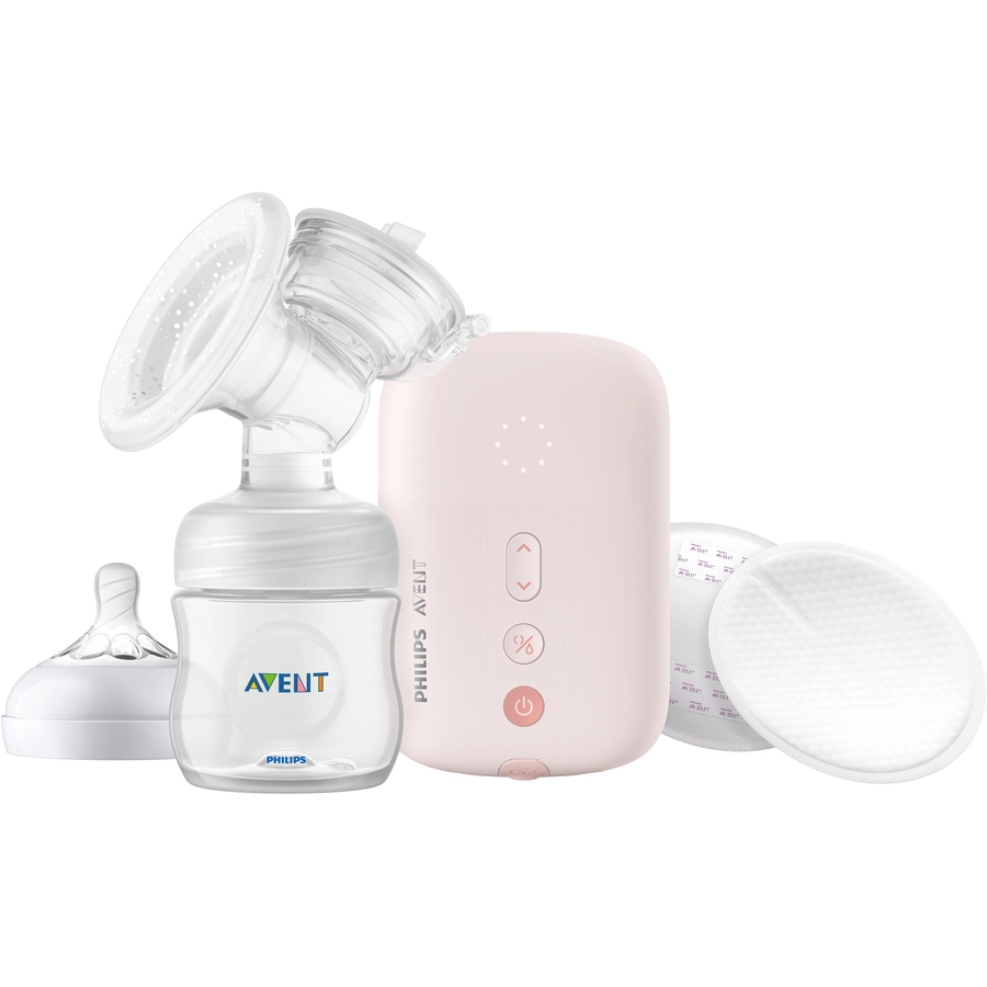 Philips Avent elektrische Milchpumpe SCF39511 inkl. Aufbewahrungssystem für Muttermilch SCF61905