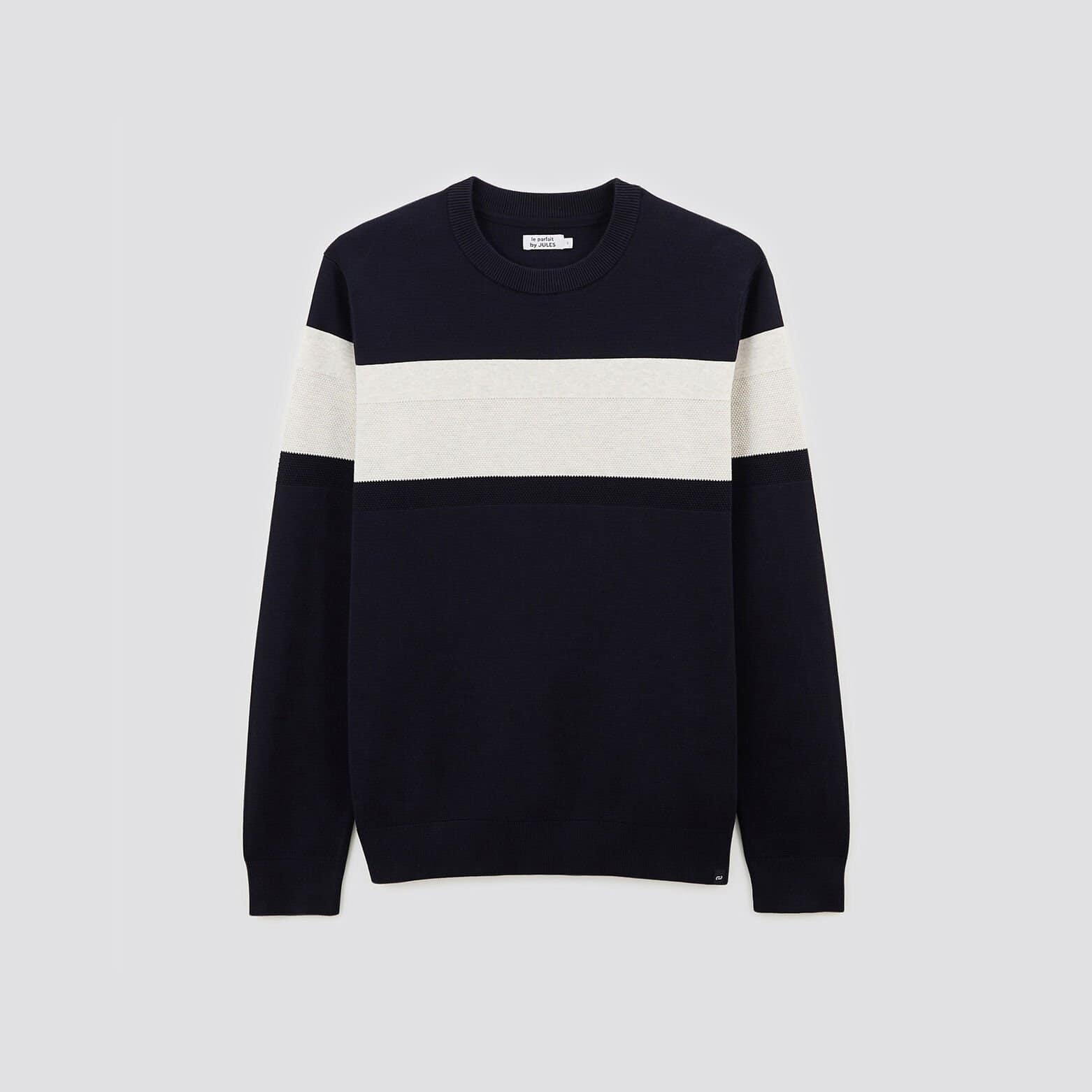 Pull colorblock 'le parfait by JULES' Bleu moyen