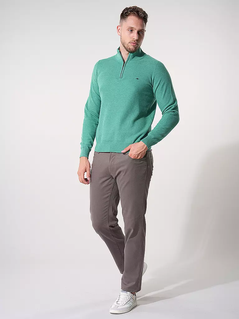 FYNCH HATTON Troyer Pullover grün