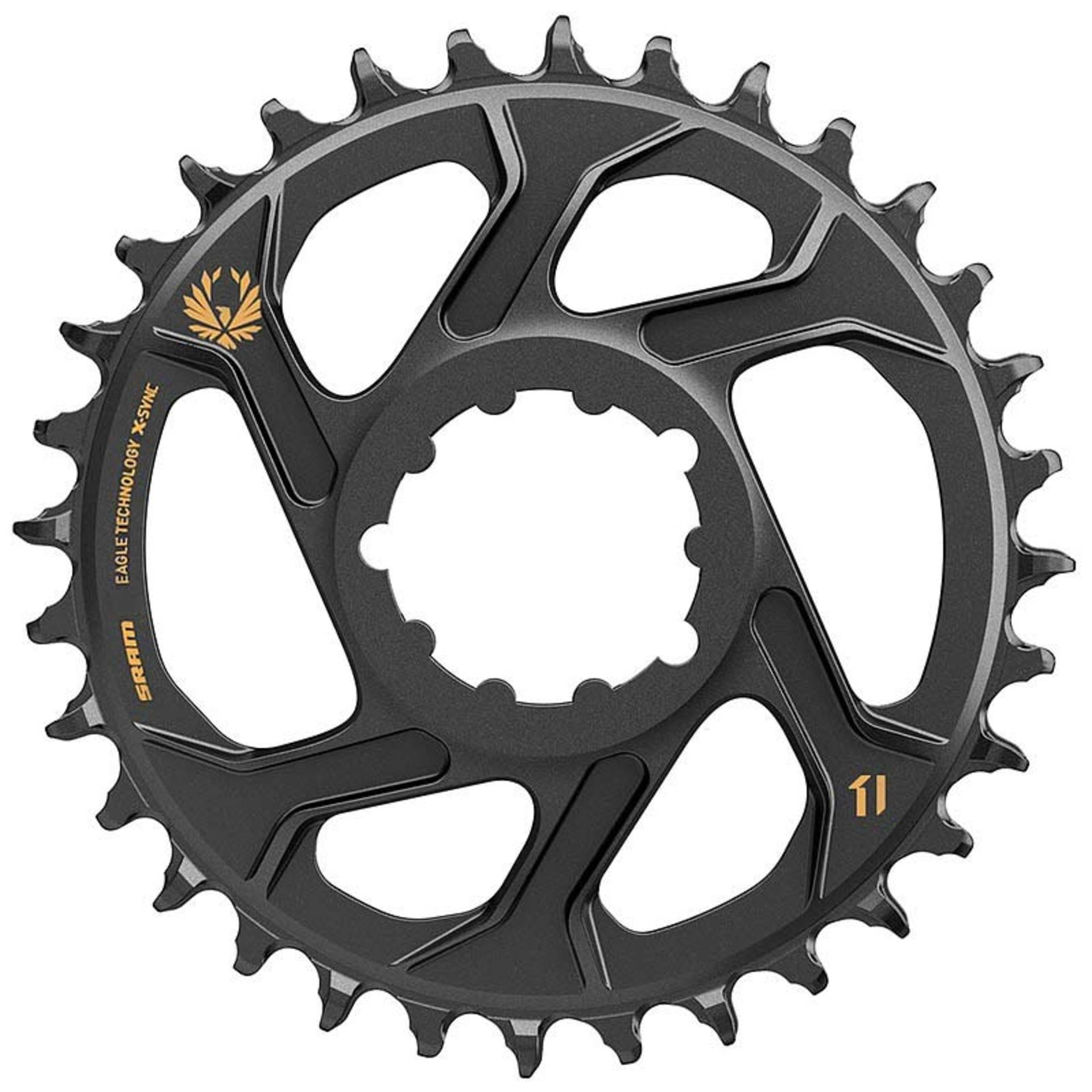 SRAM XX1 Eagle Direct Mount 6mm Offset Kettingblad 12 Speed Zwart/Goud