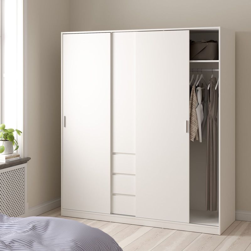 By FonQ Basics - Slide - Kledingkast - 4 Opbergvakken - 3 Lades - Functionaliteit