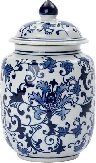 Intratuin vaas Runa blauw D 16 H 27 cm