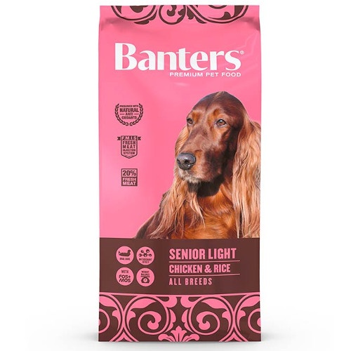 Ração Banters Senior Light com Frango e Arroz para cães