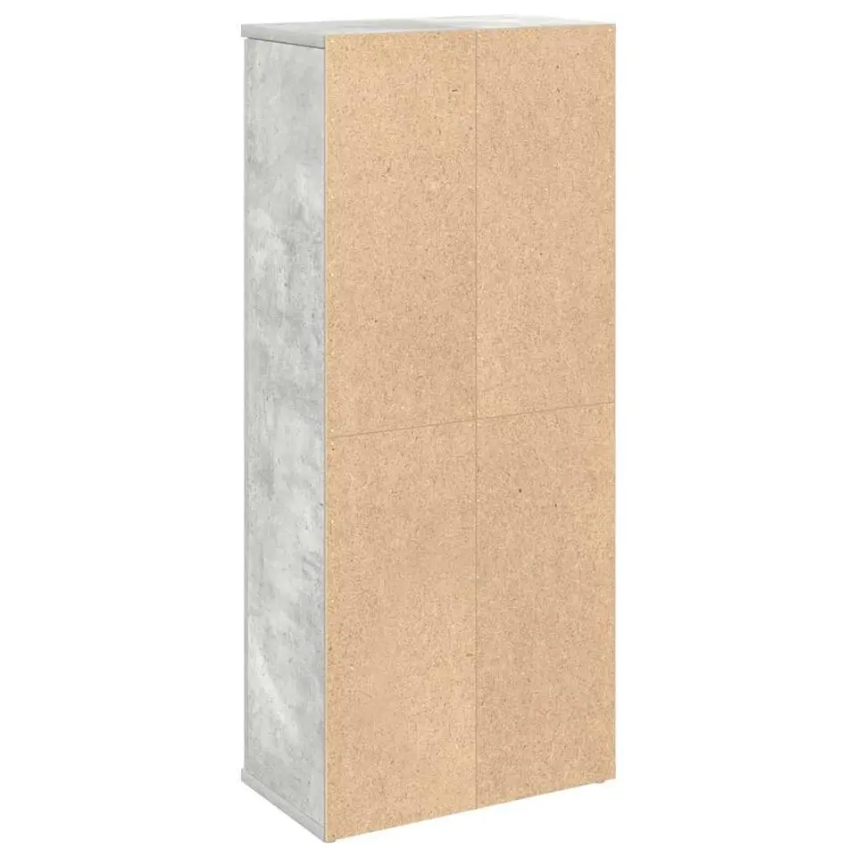 vidaXL - Kolomkast met rolhouder - Betongrijs - Bewerkt hout - 39x22x90 cm