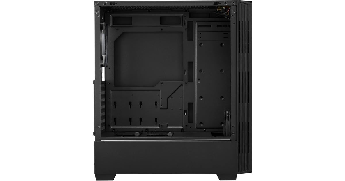 SharkoonRGB LIT 100 midi tower behuizing  (Zwart | 3x USB-A | RGB | Window)