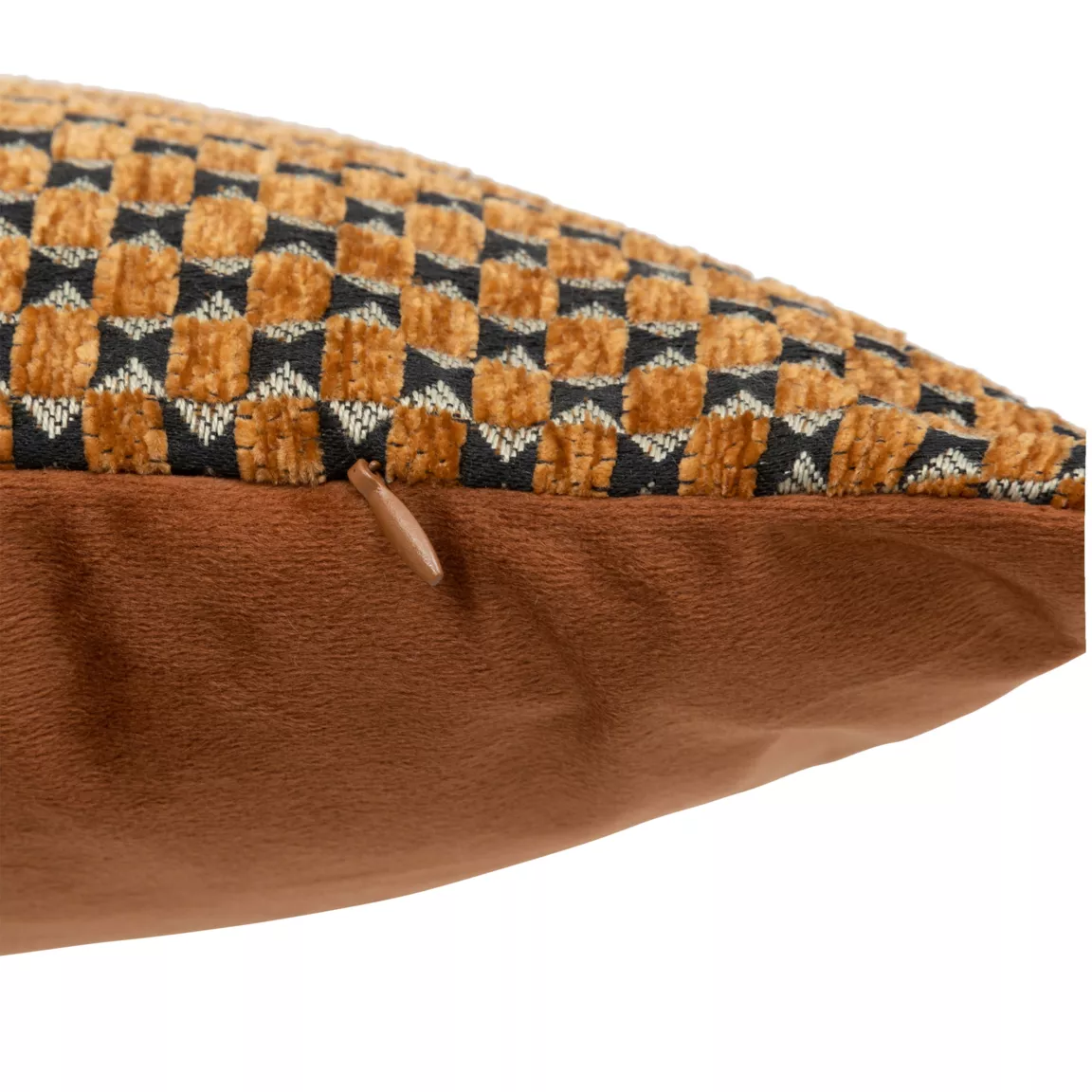 Coussin rectangulaire velours (30 x 50 cm) Zaika Marron