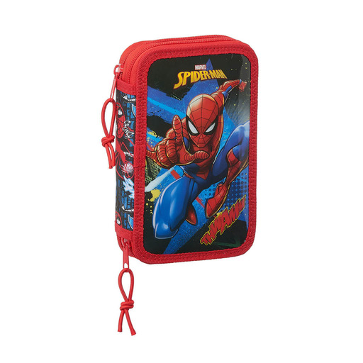 Estojo duplo do Homem-Aranha Go Hero com 28 peças