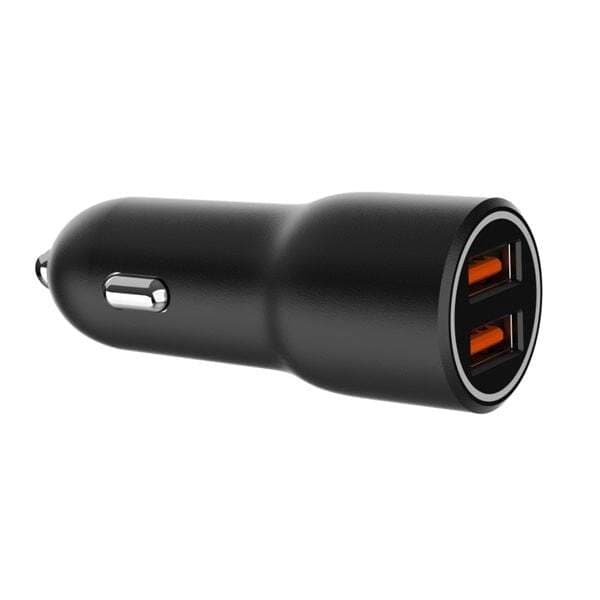Biloplader med 2xUSB 18W QC3.0
