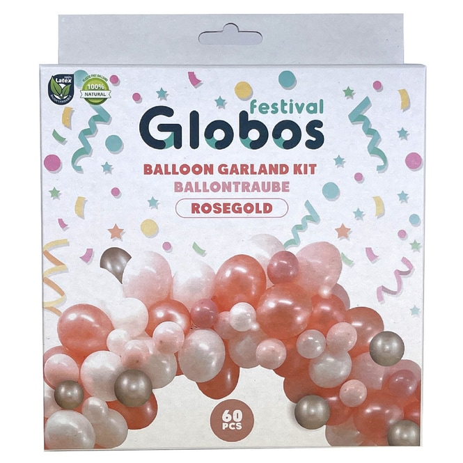 DIY - Ballongirlande - roségold-weiß-rosa-champagner