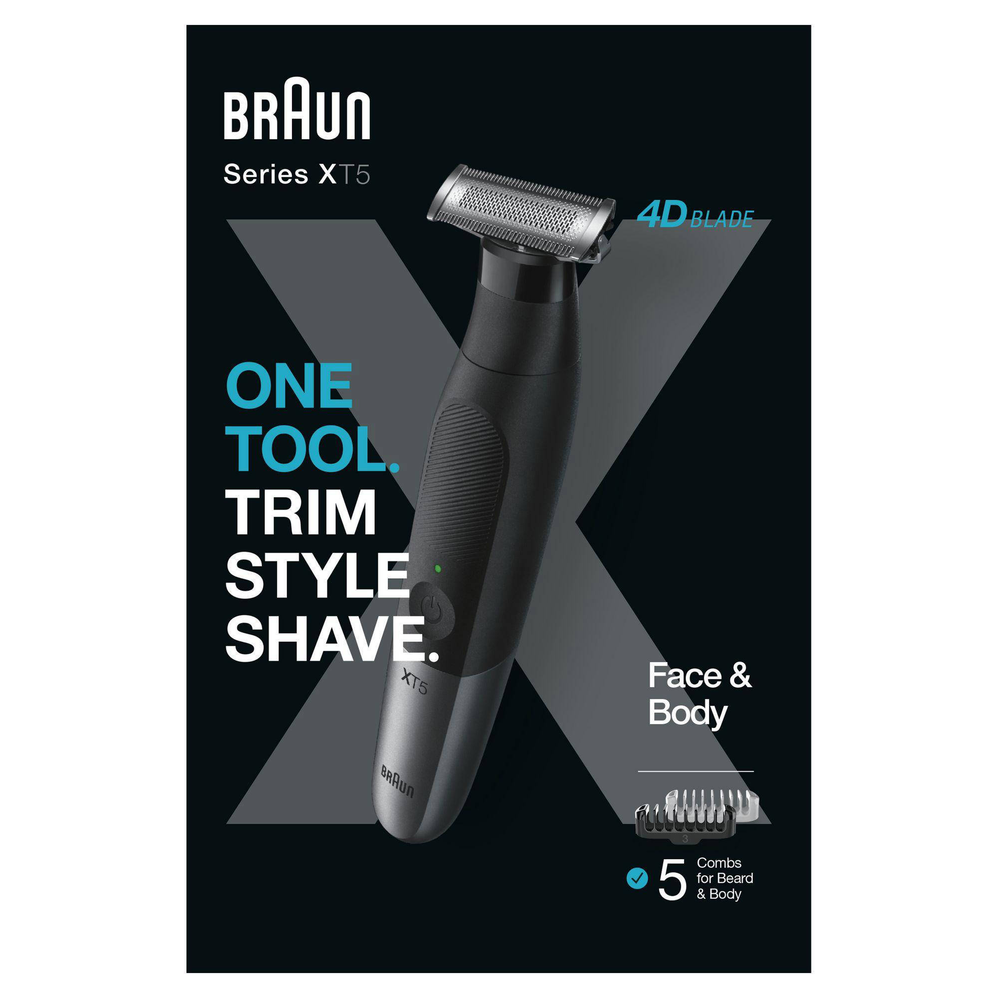 Braun Series X baard- en lichaamstrimmer XT5100 - Blauw