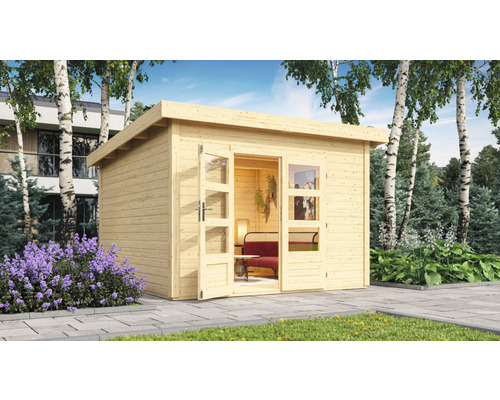 Karibu Speyer 3 tuinhuis, 346 x 331,5 cm, naturel