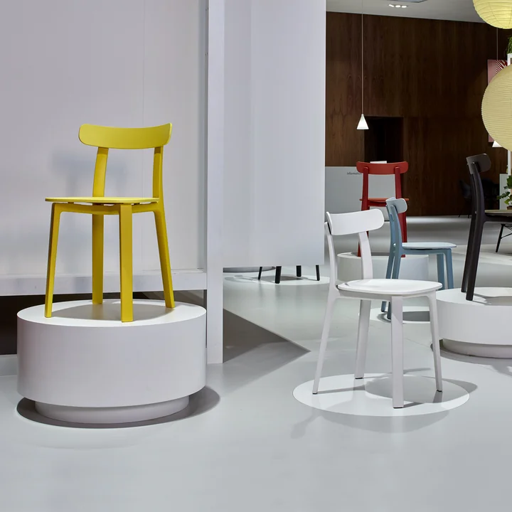 Vitra - All Plastic Chair, efeu, Filzgleiter