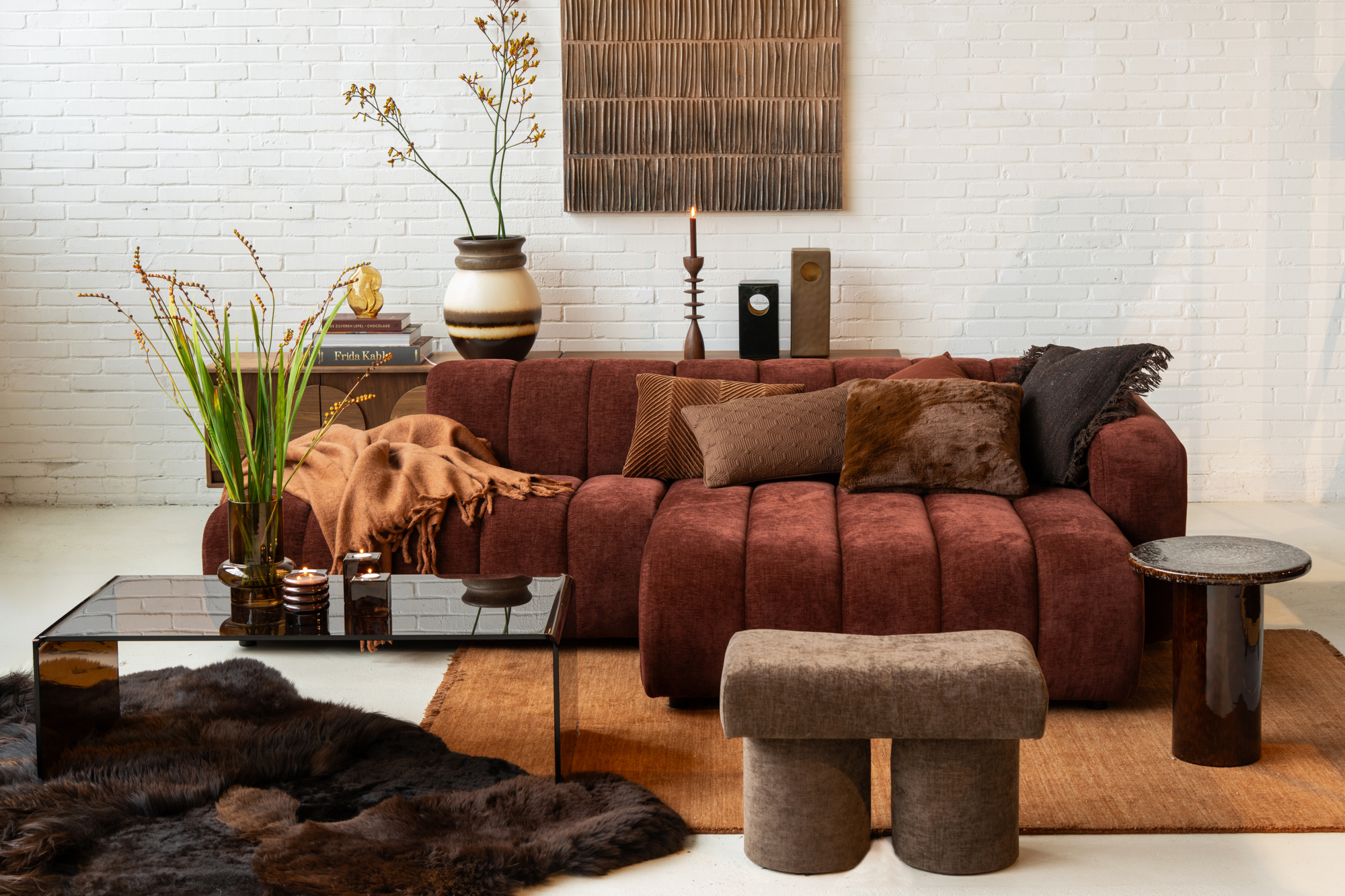 Salontafel Lilla amber glas