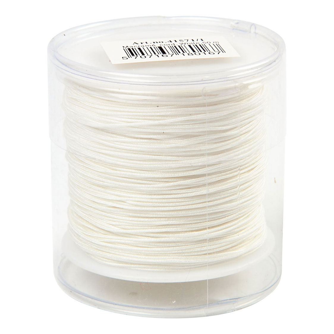Polyester Koord Wit 1 mm, 50m