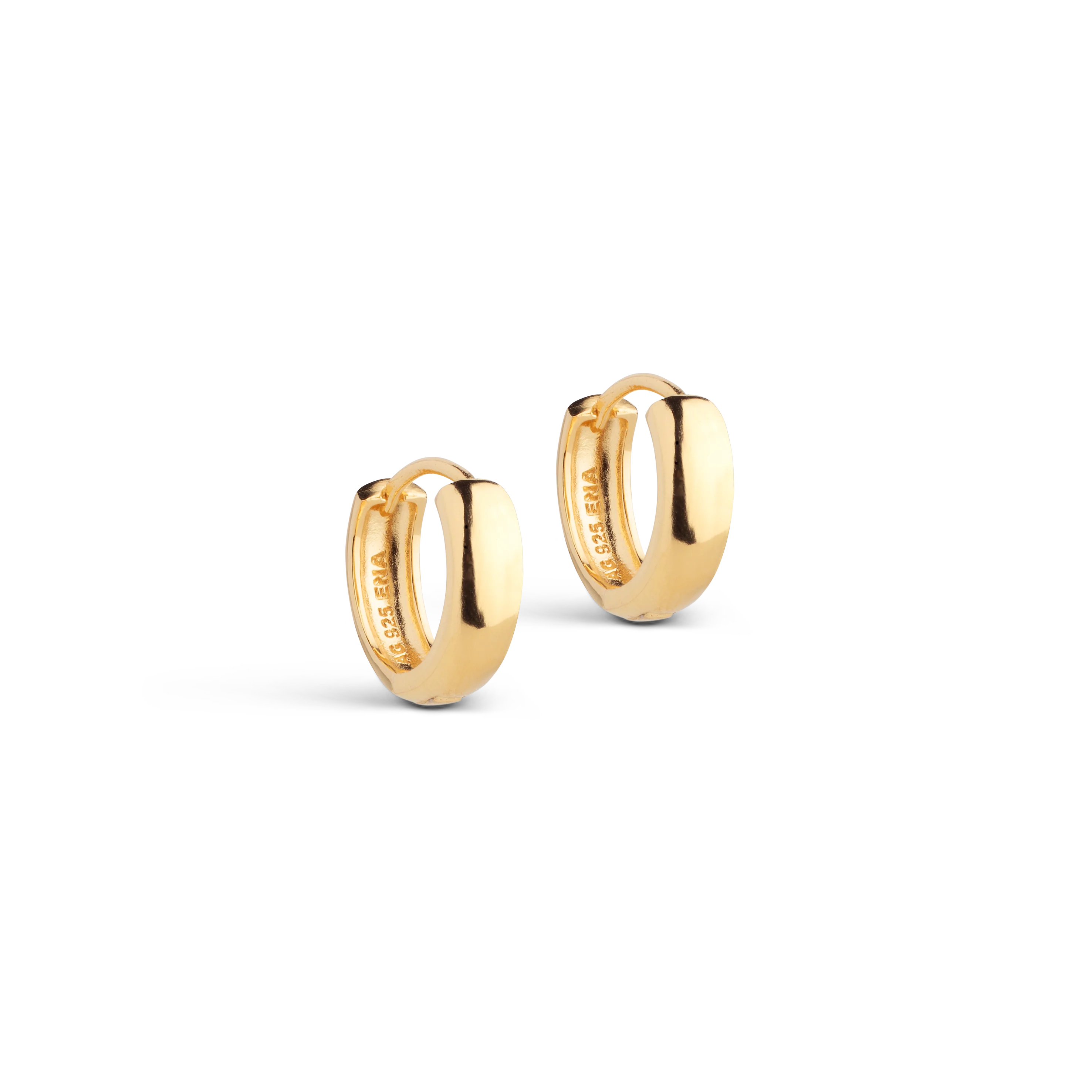 ENAMEL Copenhagen  Classic Wide hoops, forgyldt - 15 mm.