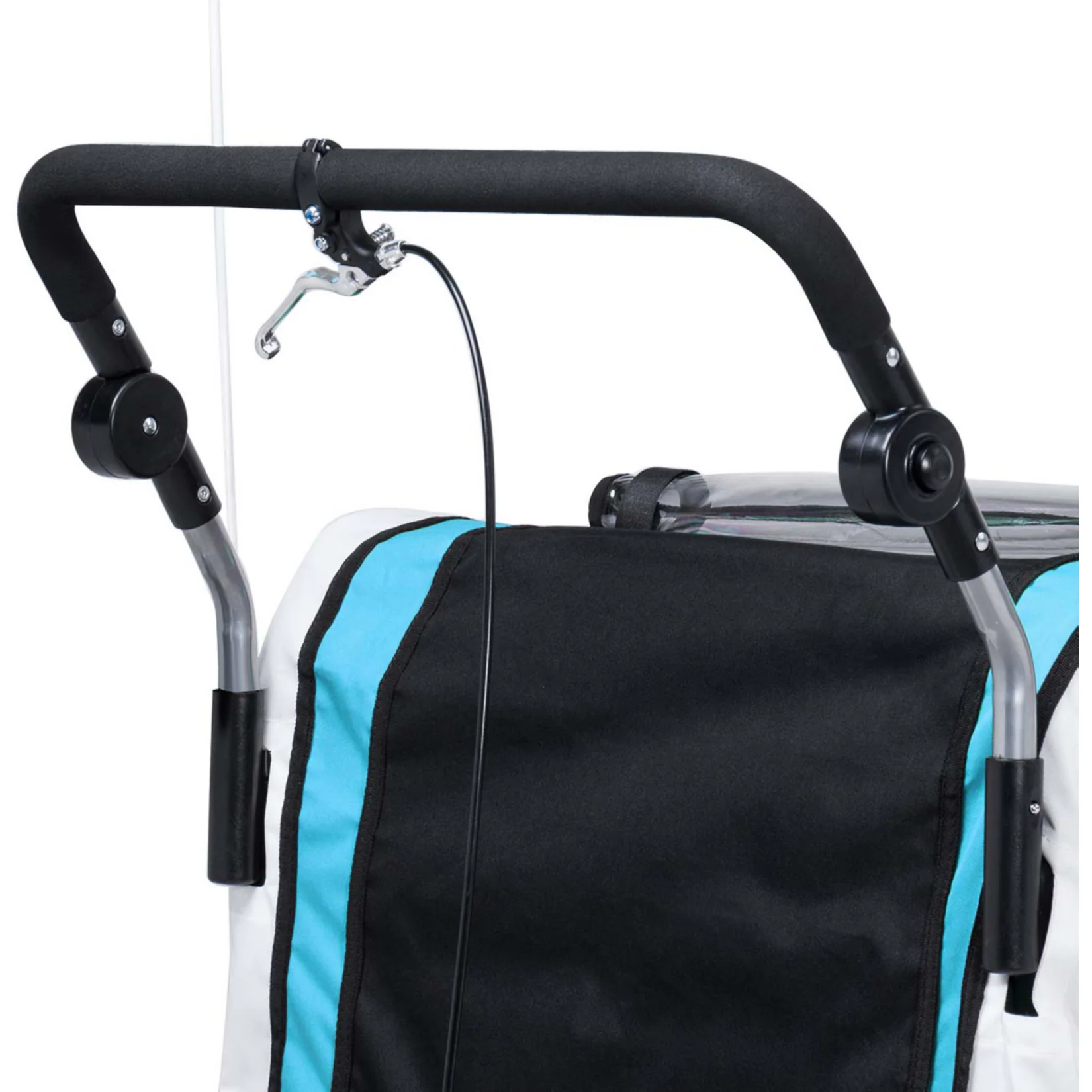 SAMAX 360° drehbarer Fahrradanhänger 2in1 Jogger - in Blau - Silver Frame