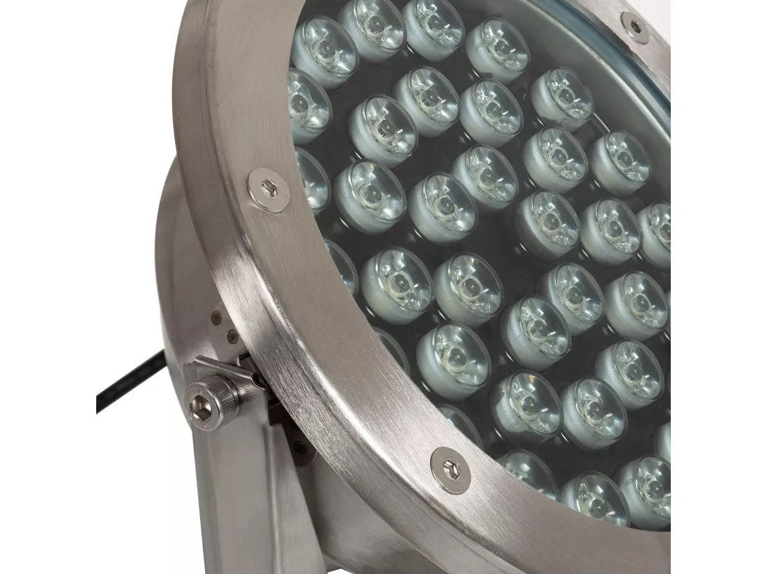 Spot LED RGB Fixation au Sol 12V 36W Submersible IP68 RGB