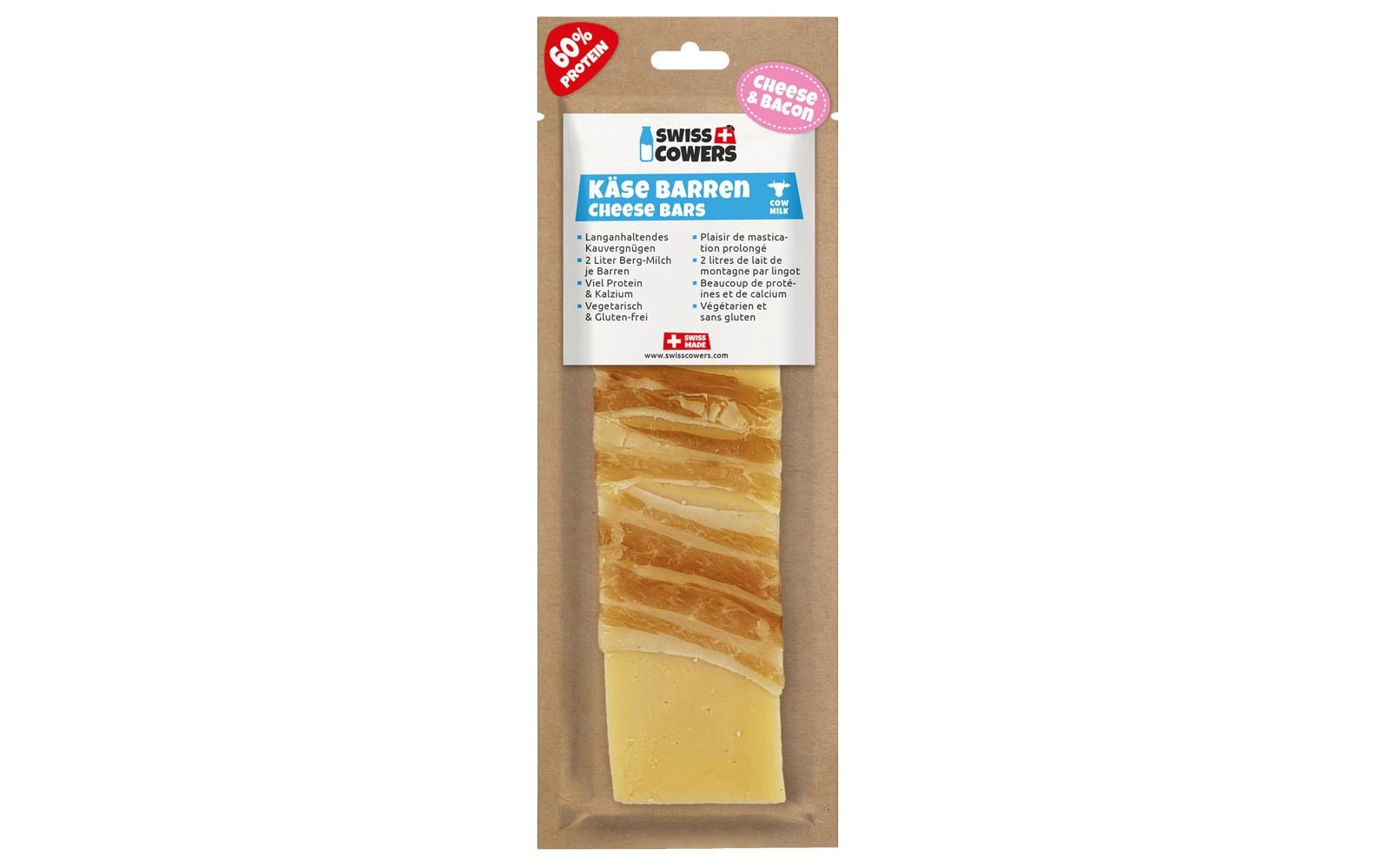 Snack Käse Barren mit Speck L, 80 g, 1 StückHundesnack