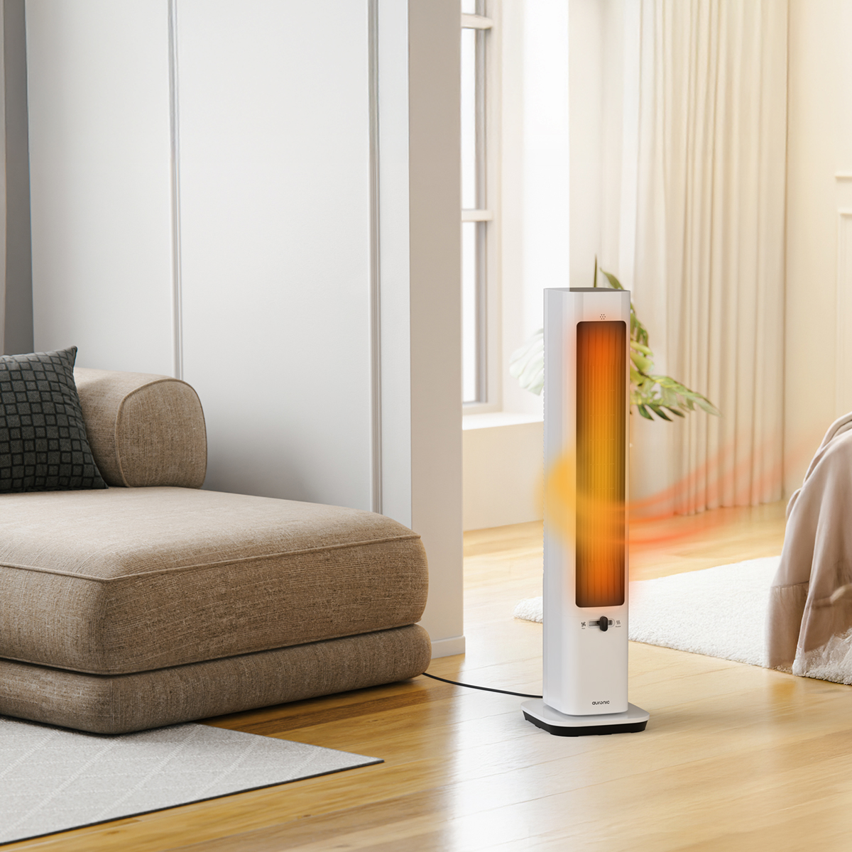 Auronic 2200 watt elektrische Toren kachel - White