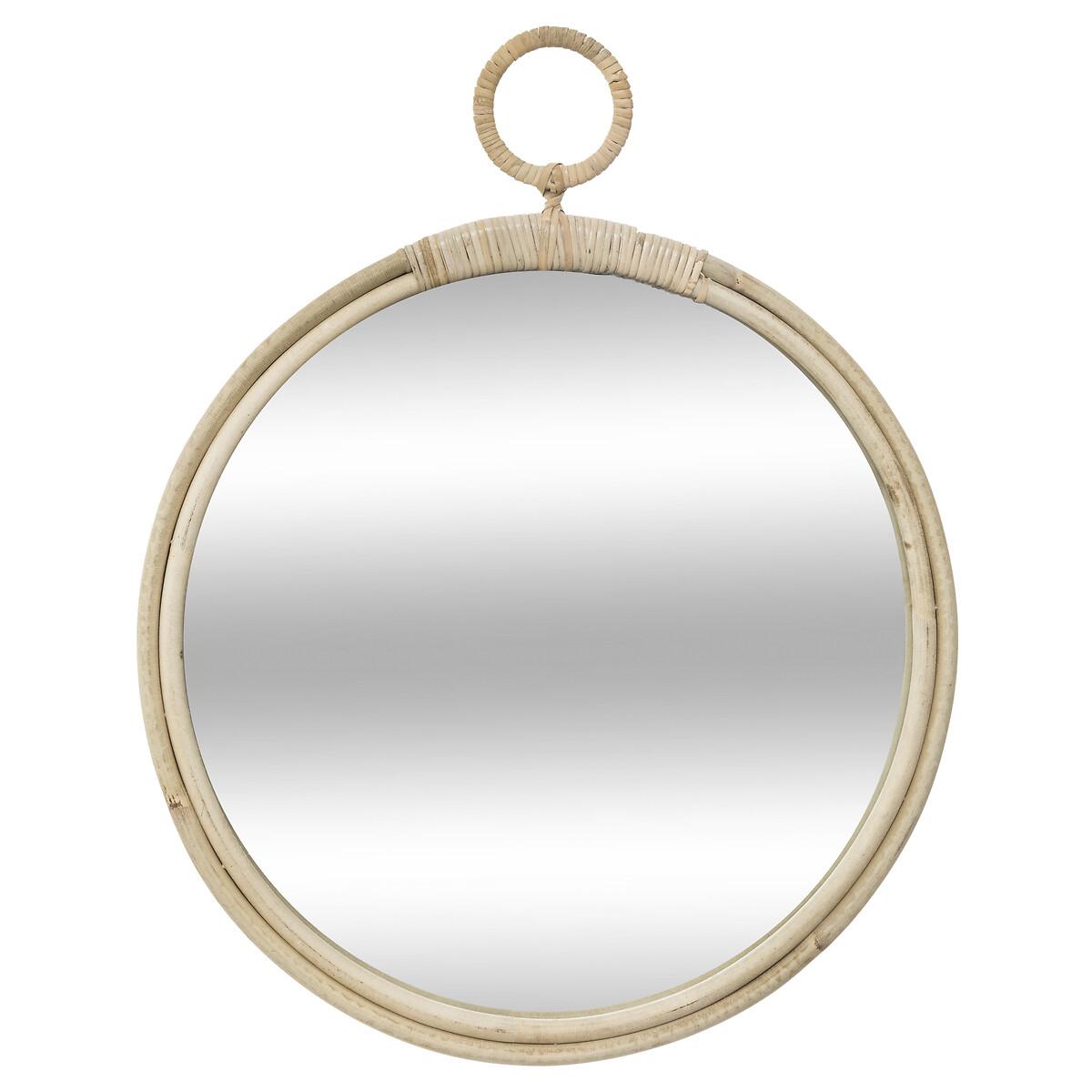 MIROIR ROTIN ROND CAROLINA D.38CM