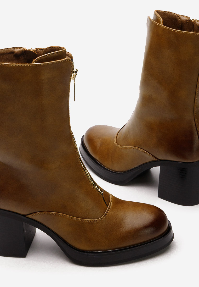 Bottines à talon chameau Rosada