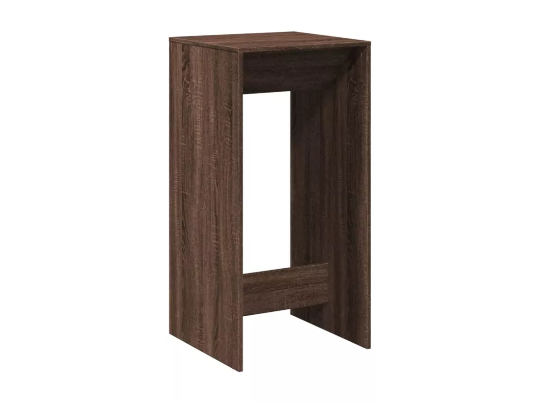 Table de bar chêne marron 51x50x103,5 cm bois d'ingénierie