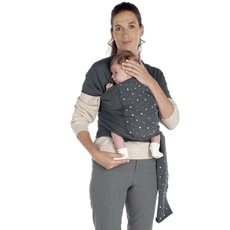 Echarpe de portage Jane Cocoon Dim Grey - Ecru