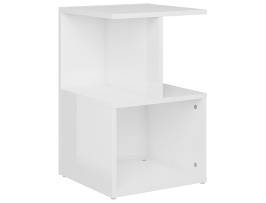 VIDAXL - Table de chevet blanc brillant 35x35x55 cm aggloméré