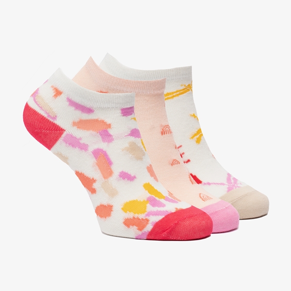 3 paar kinder sneakersokken roze