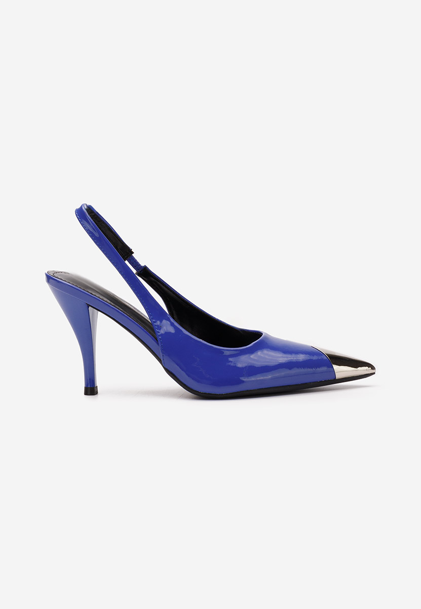Chaussures stiletto slingback bleus Rachel