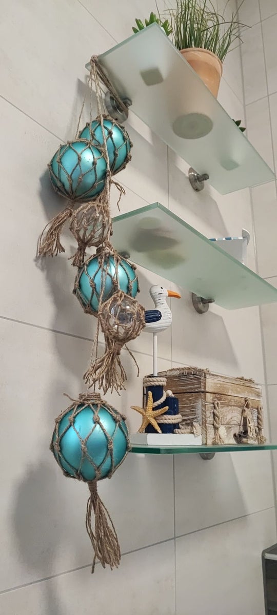 Aquamarijn matte 7cm glazen ballen, effen, 8 stuks, Kerstboomballen, Kerstboomversiering, Kerstboomornamenten