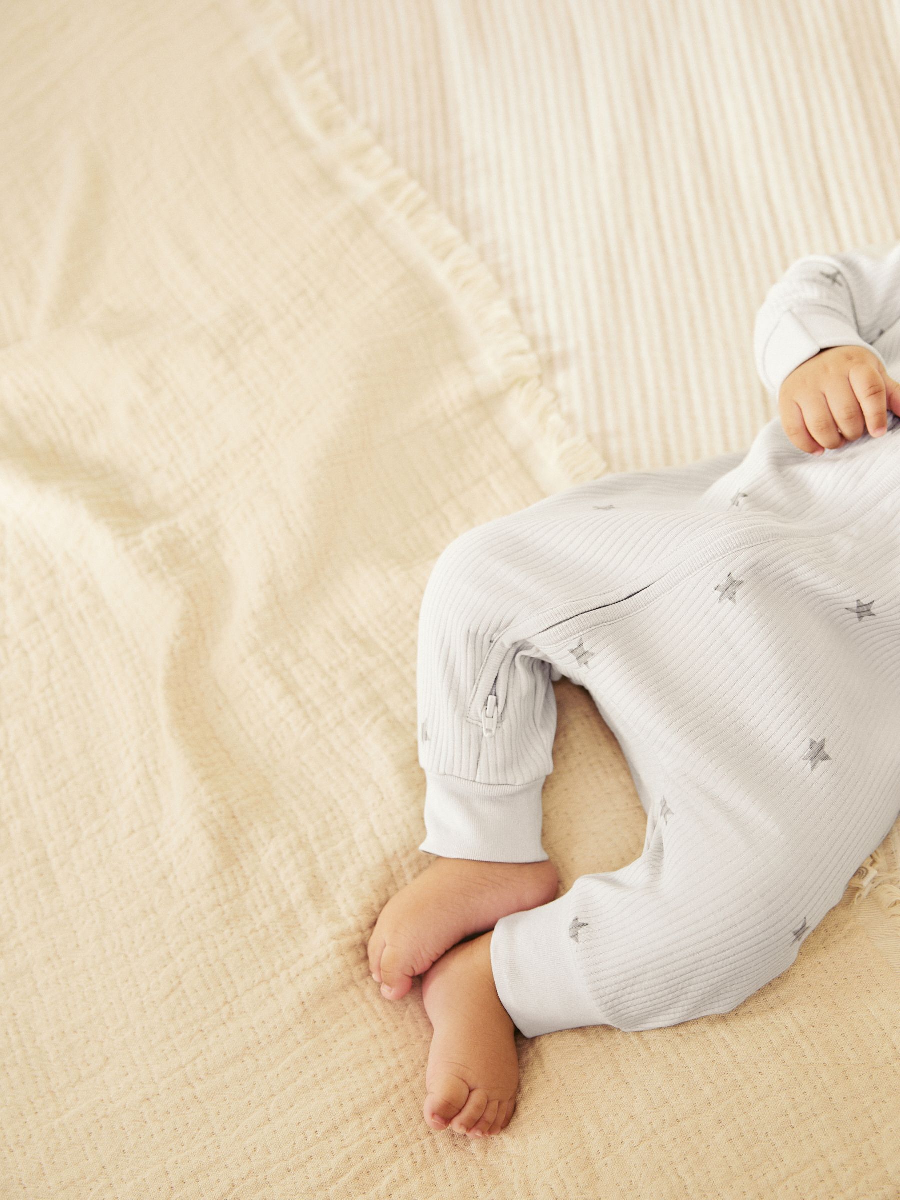 Grijs - 100% katoenen Hello World babypyjama met tweewegrits (0 - 9 mnd)