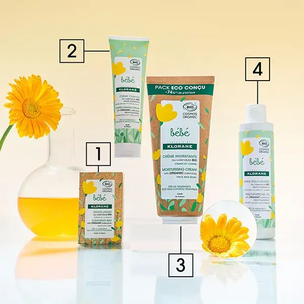 Creme hidratante orgânico para bebês Klorane Baby 200ml