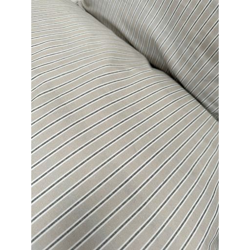 OMHU Multi Stripe Sengelinned, Mud, 140x200 cm