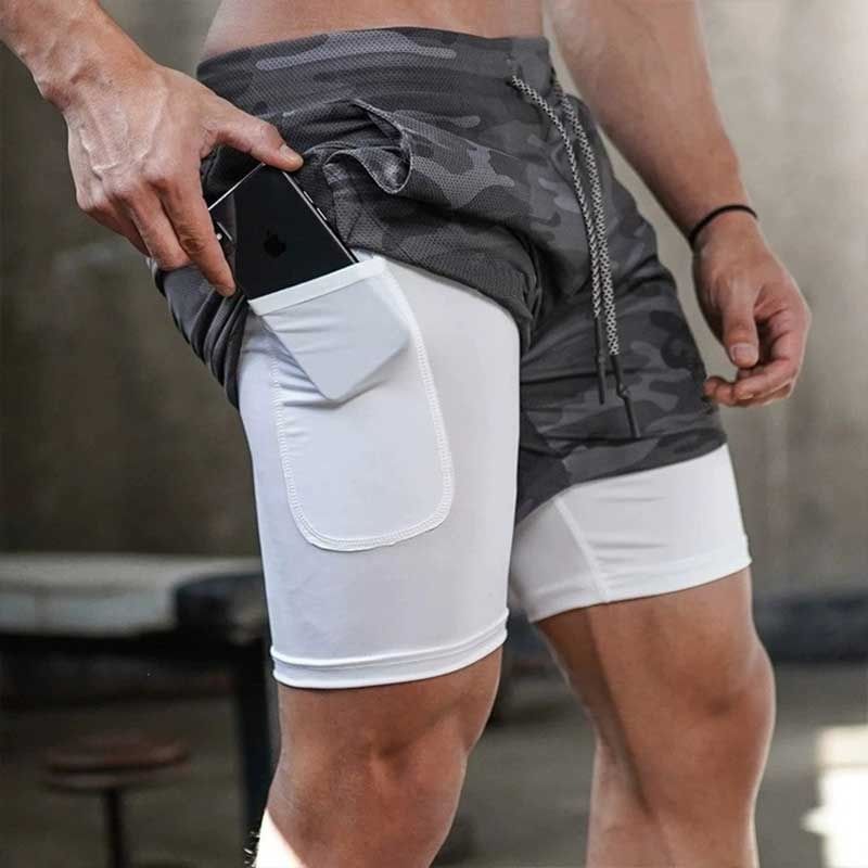Femilina - Hardloopshorts met trekkoord in de taille