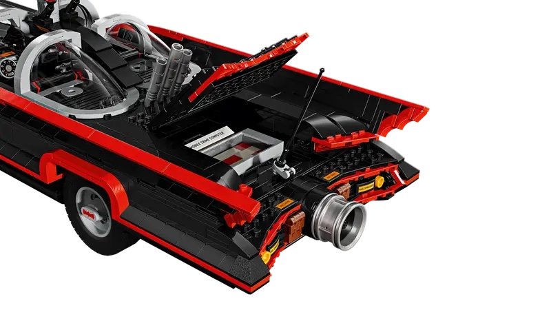 (1822-tlg. Set) Batman Klemmbausteine Spielzeug Fahrzeug Modell Bausatz (76328) Lizenziert - Batmobil aus der 60er-Jahre-Fernsehserie