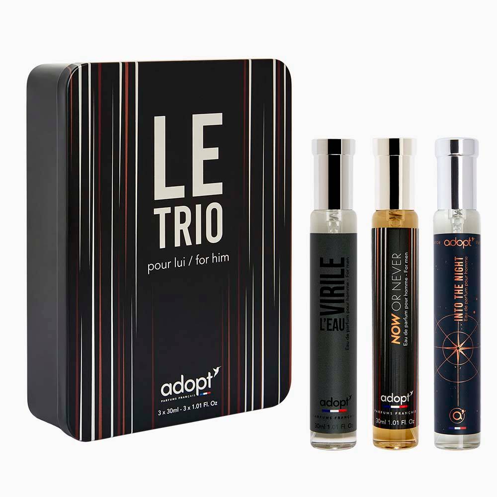 Le trio pour lui - Coffret en métal 3 eaux de parfum Now or never + L'eau virile + Into the night