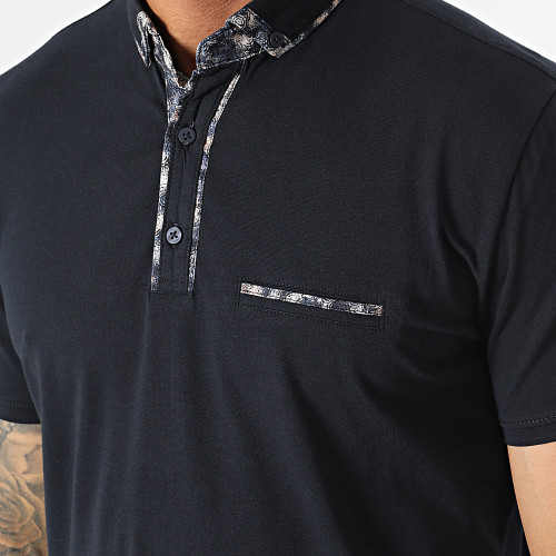 Polo Manches Courtes Bleu Marine