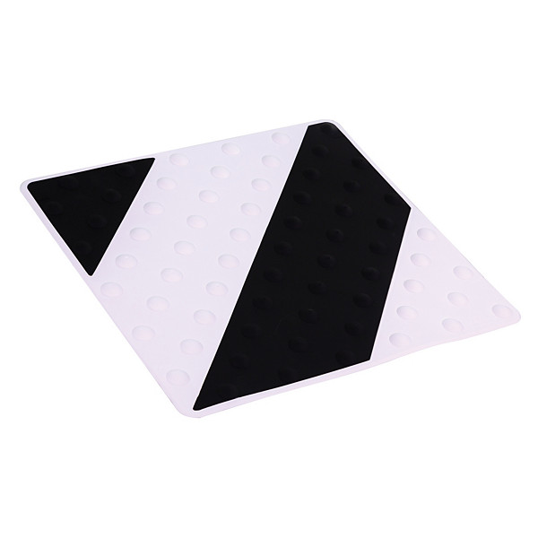 Dalle podotactile 458 x 420 mm polyuréthane coloris noir et blanc