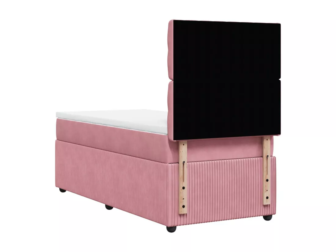 Sommier à lattes de lit avec matelas Rose 90x190 cm Velours