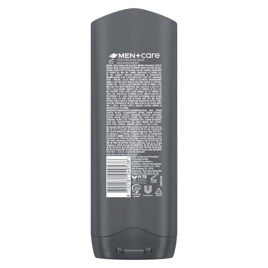 Sport Care Endurance 3-in-1 douchegel - 6 x 250 ml