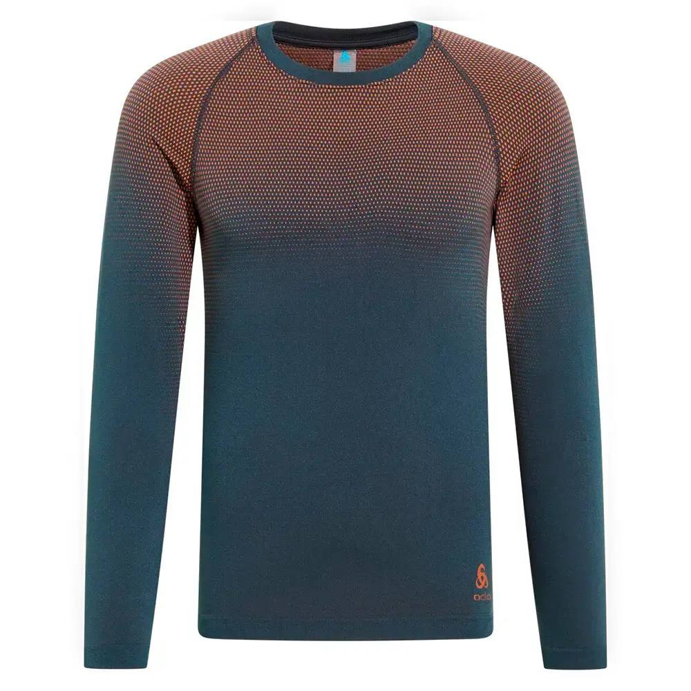 Odlo Performance Light Eco Crew Thermoshirt Lange Mouwen Blauw/Rood Heren