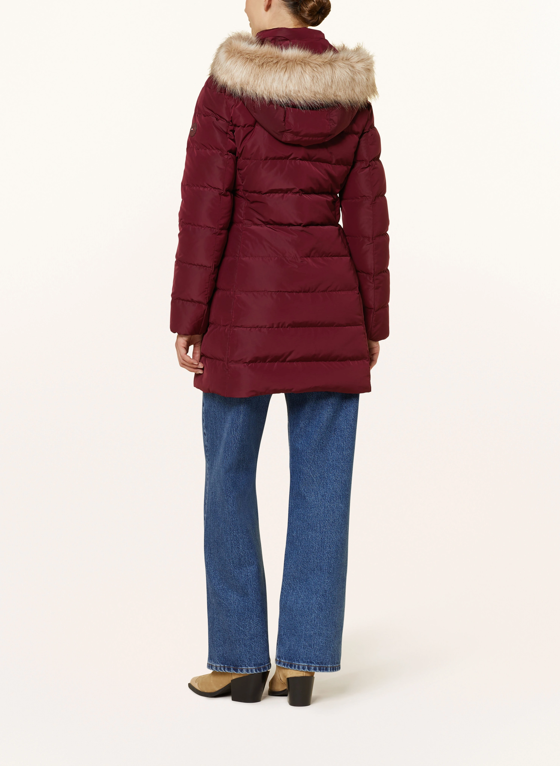 TOMMY HILFIGER Daunenmantel HERITAGE DOWN TYRA mit abnehmbarem Kunstpelz
