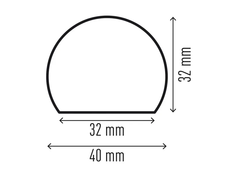 Durable S32R, Plast, Sort, Gul, Afrundet, 1000 mm, Kina
