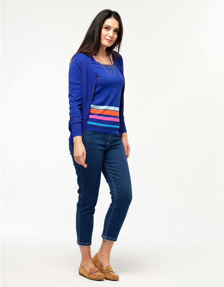 Pull maille bleu roi