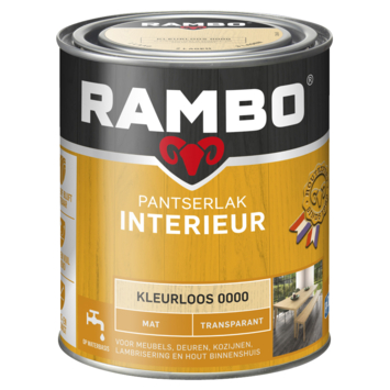 Rambo pantserlak interieur transparant mat kleurloos 750 ml