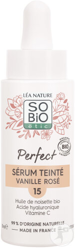 So'Bio Étic Sérum Teinté Perfect 15 Vanille Rosé Bio Flacon Compte-Gouttes 30ml