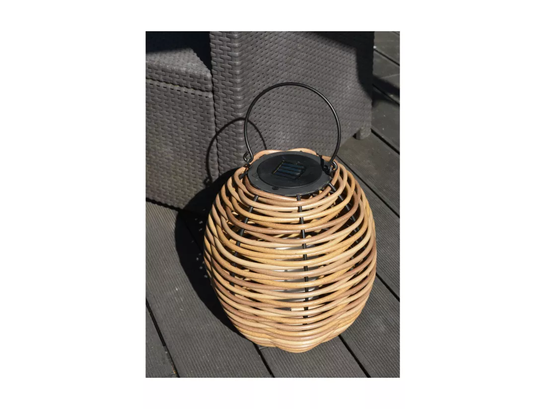 Lanterne solaire tressée Alicia h33cm - Orium