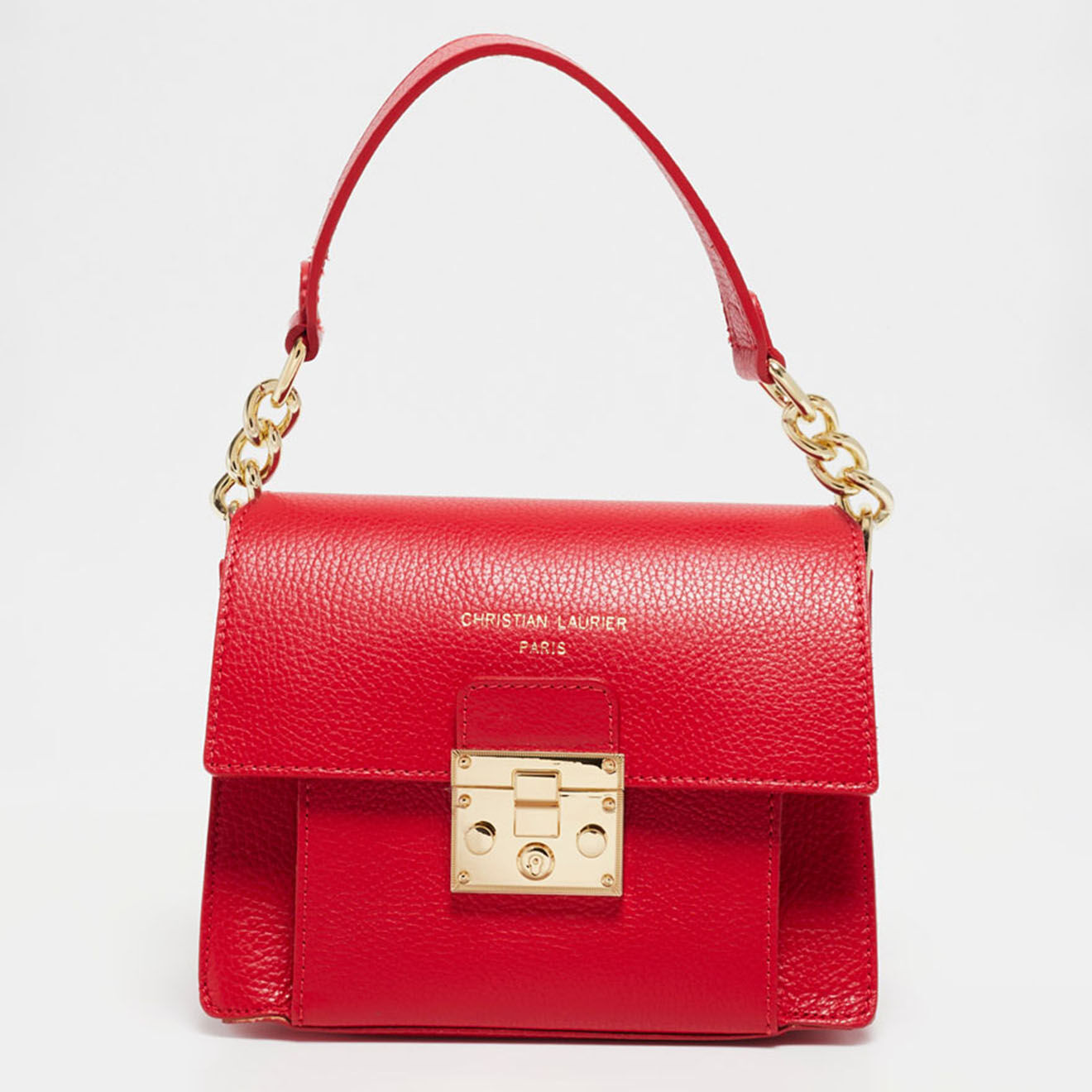 Christian Laurier Sac bandoulière en Cuir Adriana rouge - 21.5x16x10 cm