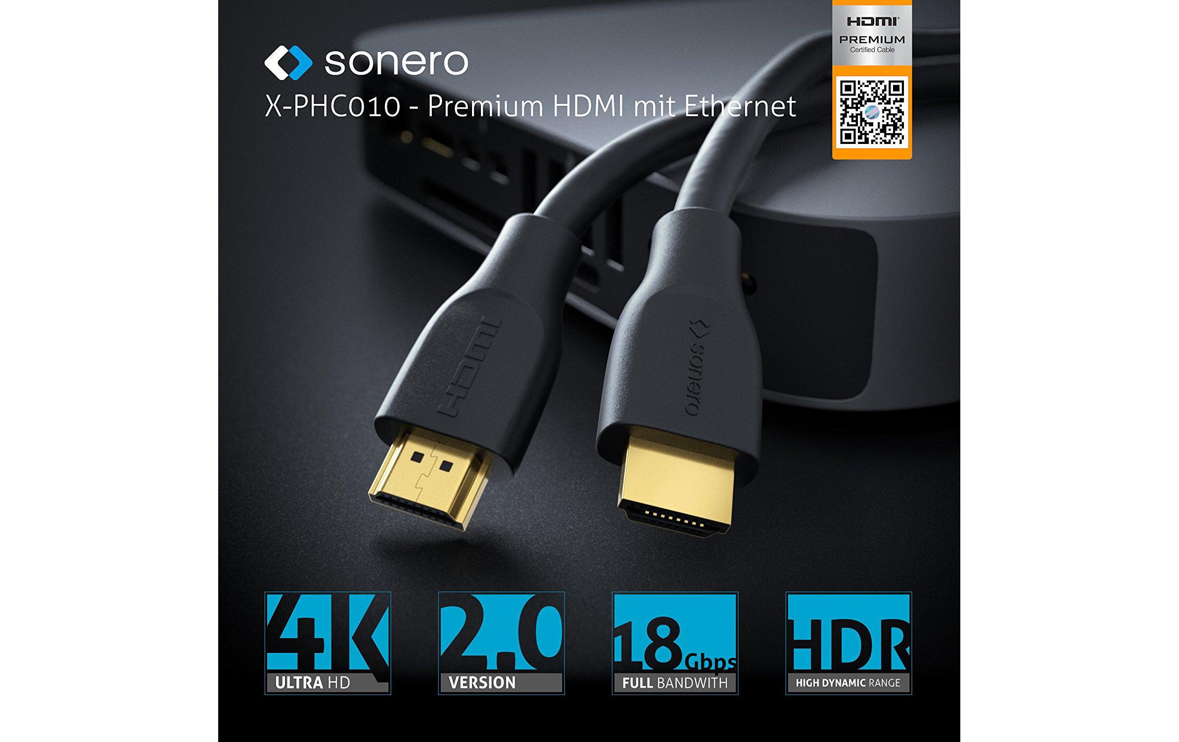 Kabel HDMI - HDMI, 0.5 mHDMI-Kabel mit Ethernet